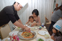 日本トリム母の日イベント食事準備