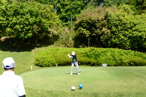 日本トリムゴルフコンペ始球式